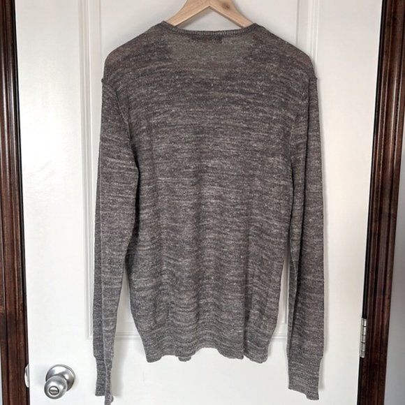 7 FOR ALL MANKIND Men's Alpaca, Linen Blend Crew Neck Thin Sweater - Picture 3 of 5